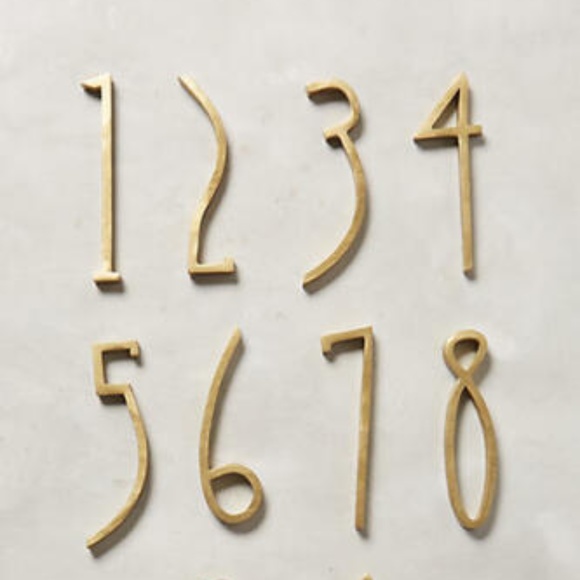 ANTHROPOLOGIE Hand-Welded House Number #0 or #1